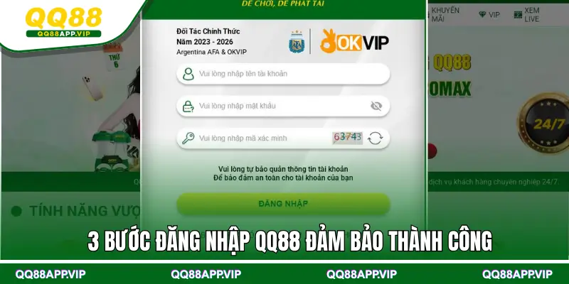 3 bước đăng nhập QQ88 đảm bảo thành công